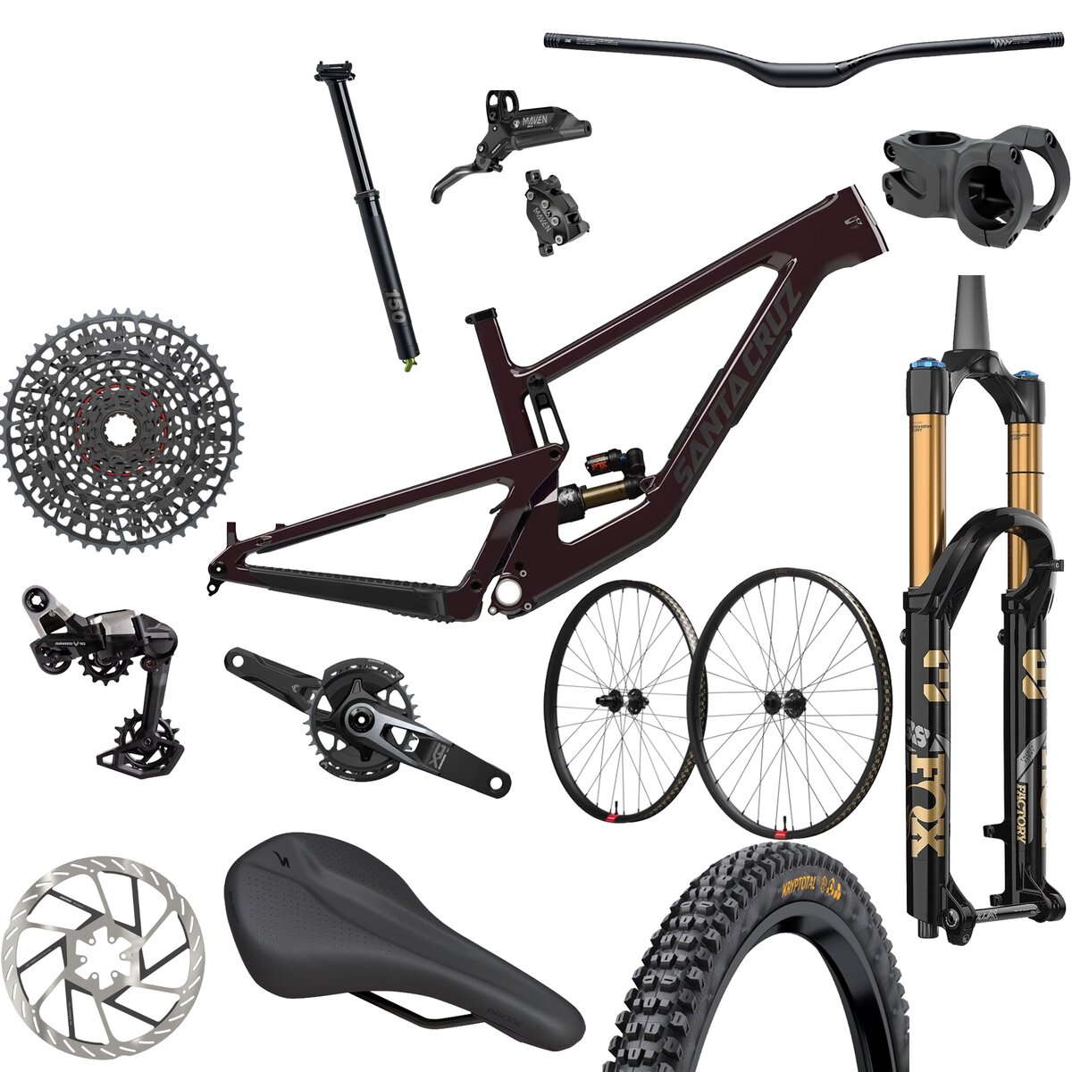 Santa Cruz Bicycles Santa Cruz Bicycles Nomad X0/90 Carbon Wheel Exclusive Mountain Bike Matte Stormbringer Purple, S - $6750.00 at Competitive Cyclist
