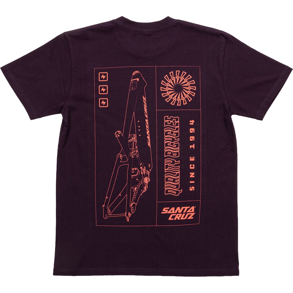 Santa Cruz Bicycles Santa Cruz Bicycles Framed T-Shirt - Men's Deep Purple, M - $40.00 at Competitive Cyclist