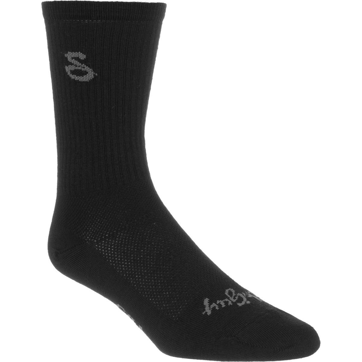 Sock Guy | Tall Wool Crew Cycling Socks Men's | Size Small/medium In Black