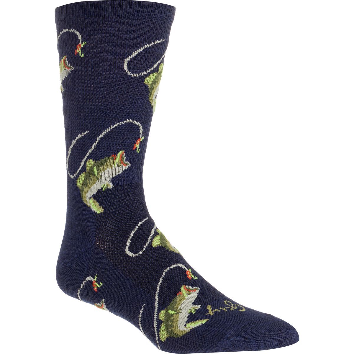 SockGuy Fish On Sock One Color, L/XL - Men's