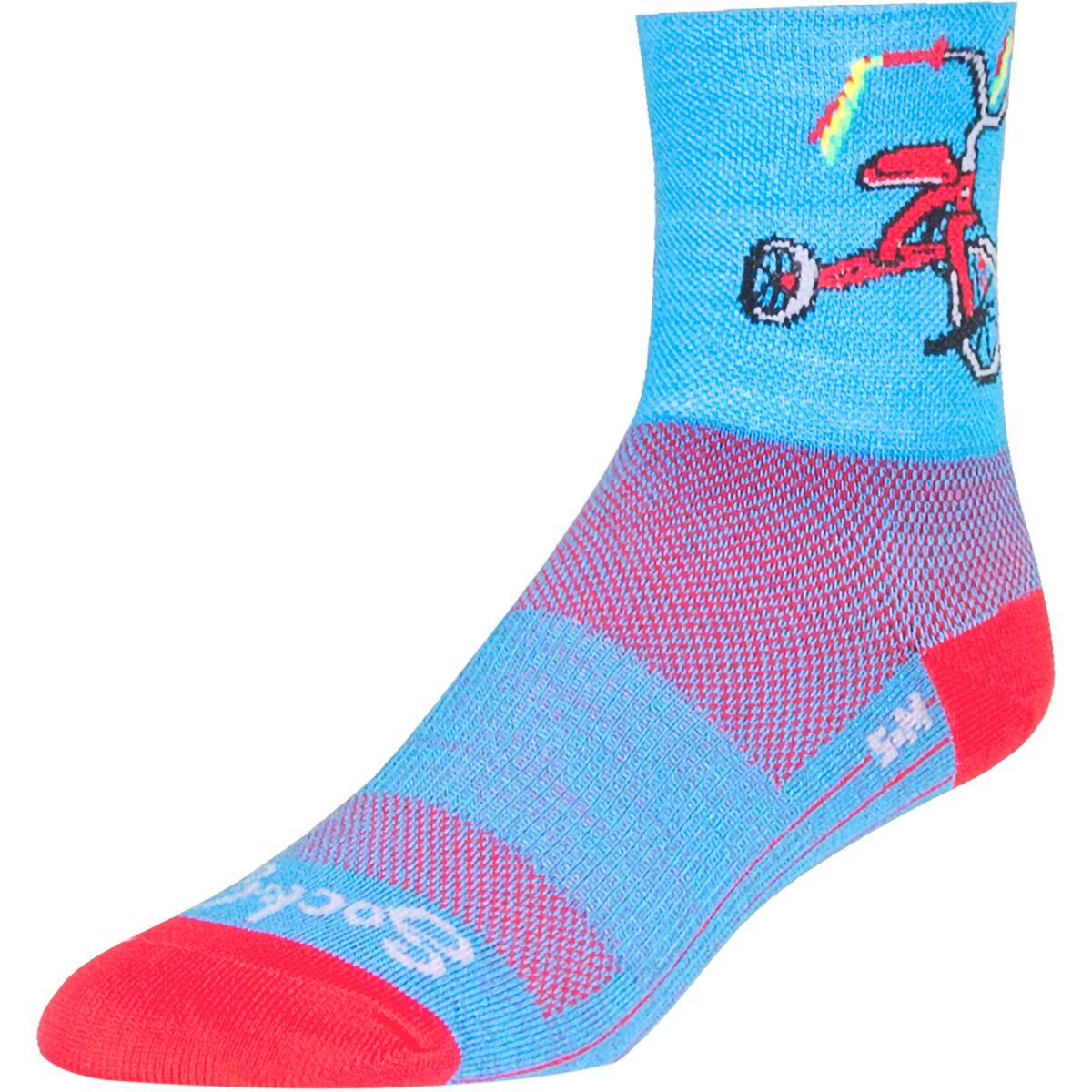 SockGuy Trike Standard 4in Bike Sock One Color, L/XL - Men's