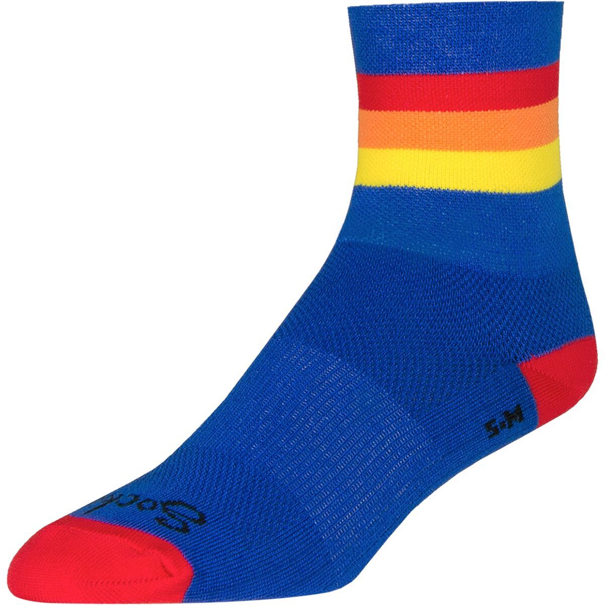 SockGuy Vintage Standard 4in Bike Sock One Color, S/M - Men's