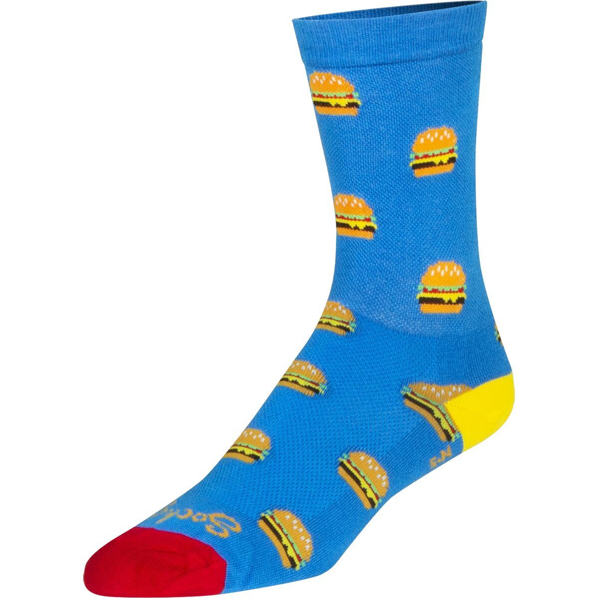 SockGuy Burgers Socks One Color, S/M - Men's