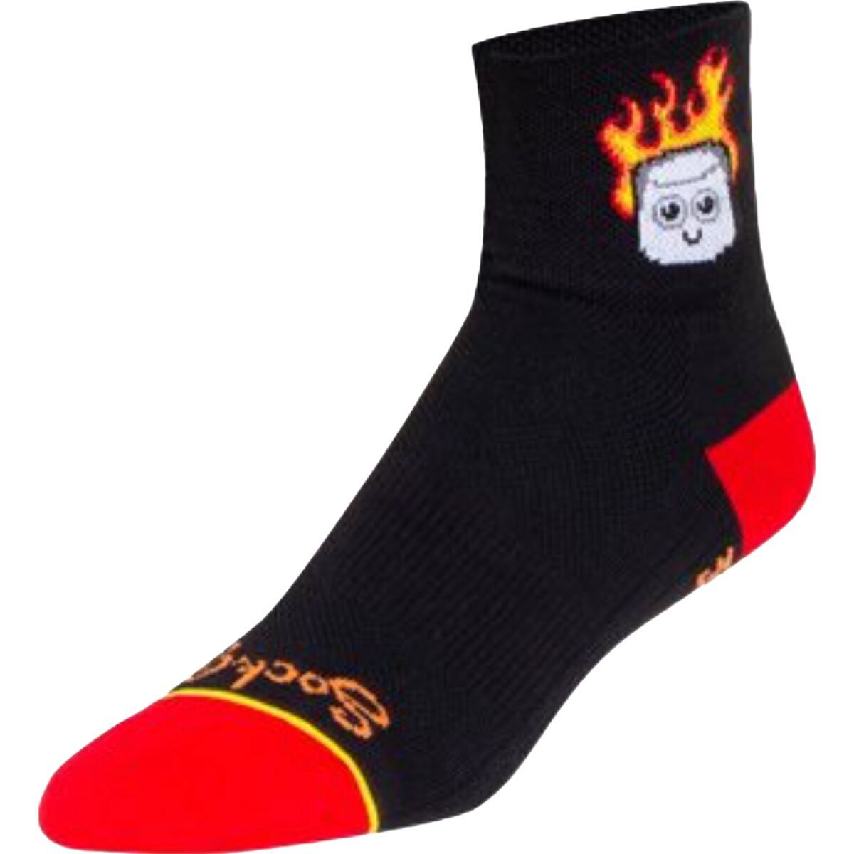SockGuy Burnt Out 3in Sock One Color, S/M - Men's