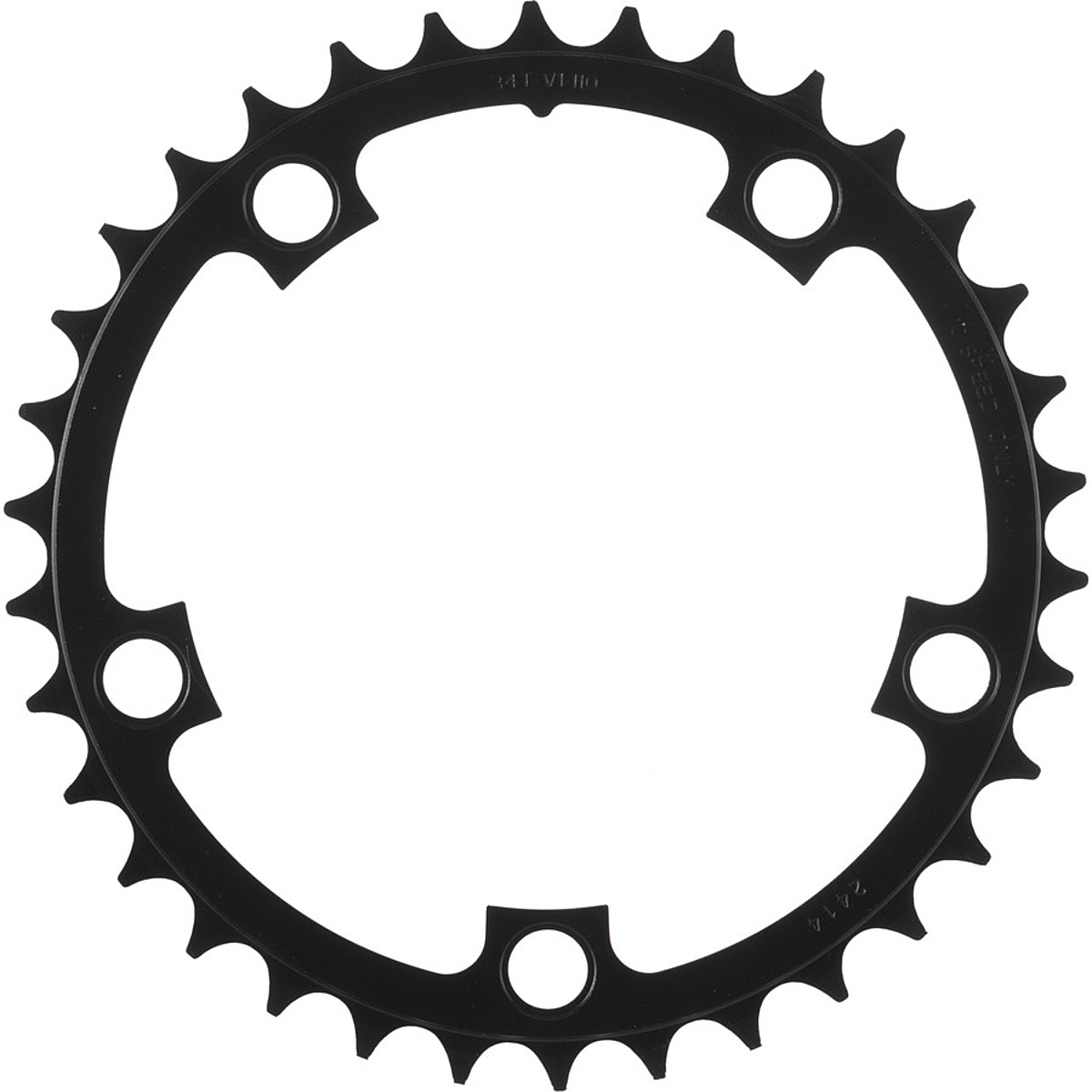 Sram SRAM Powerglide Road Chainring - 10-Speed Black, 34T, V1, 110 BCD - $20.88 at Competitive Cyclist
