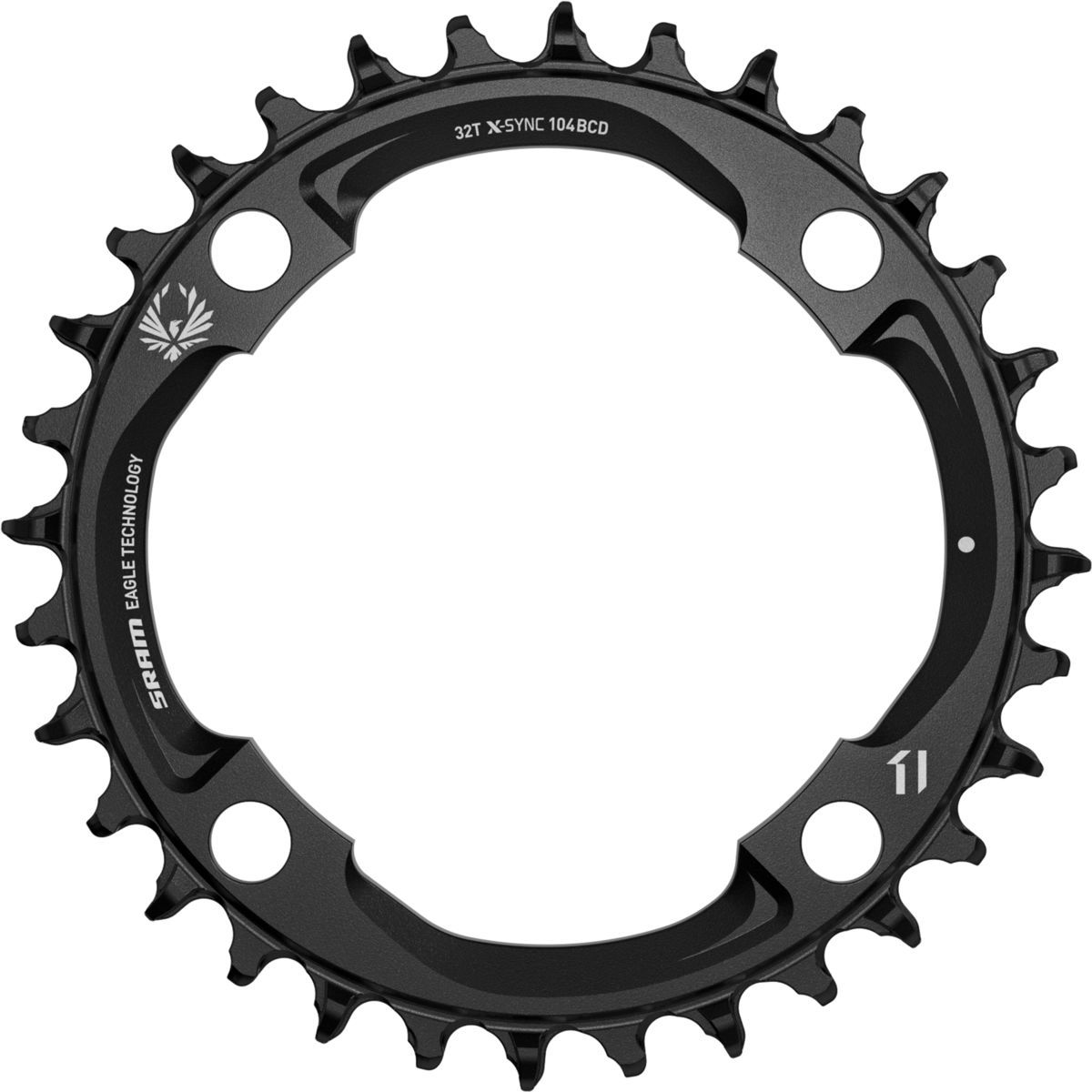 SRAM X-Sync 2 Eagle 12-Speed Chainring Black, 104 BCD, 38t