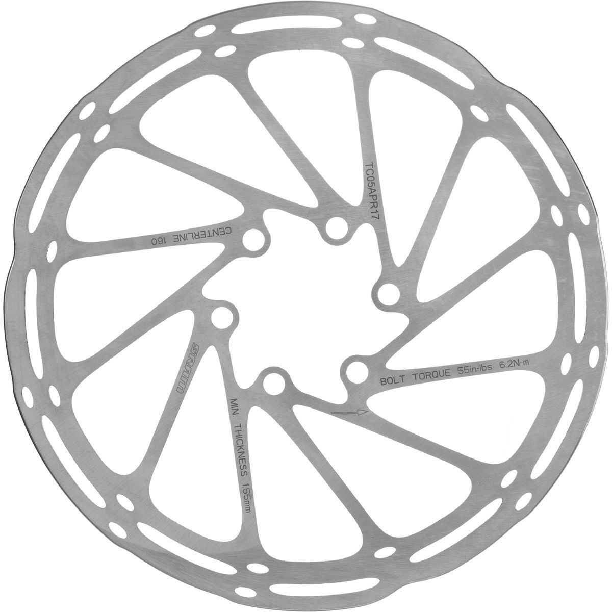 Sram SRAM CenterLine Rounded Rotor Silver, 140mm