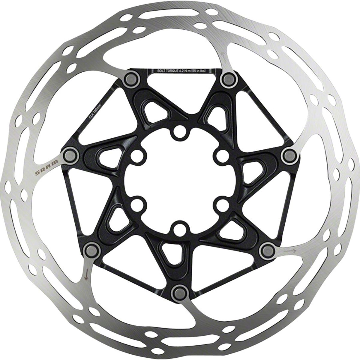 SRAM CenterLine X Rounded Rotor Silver, 160mm