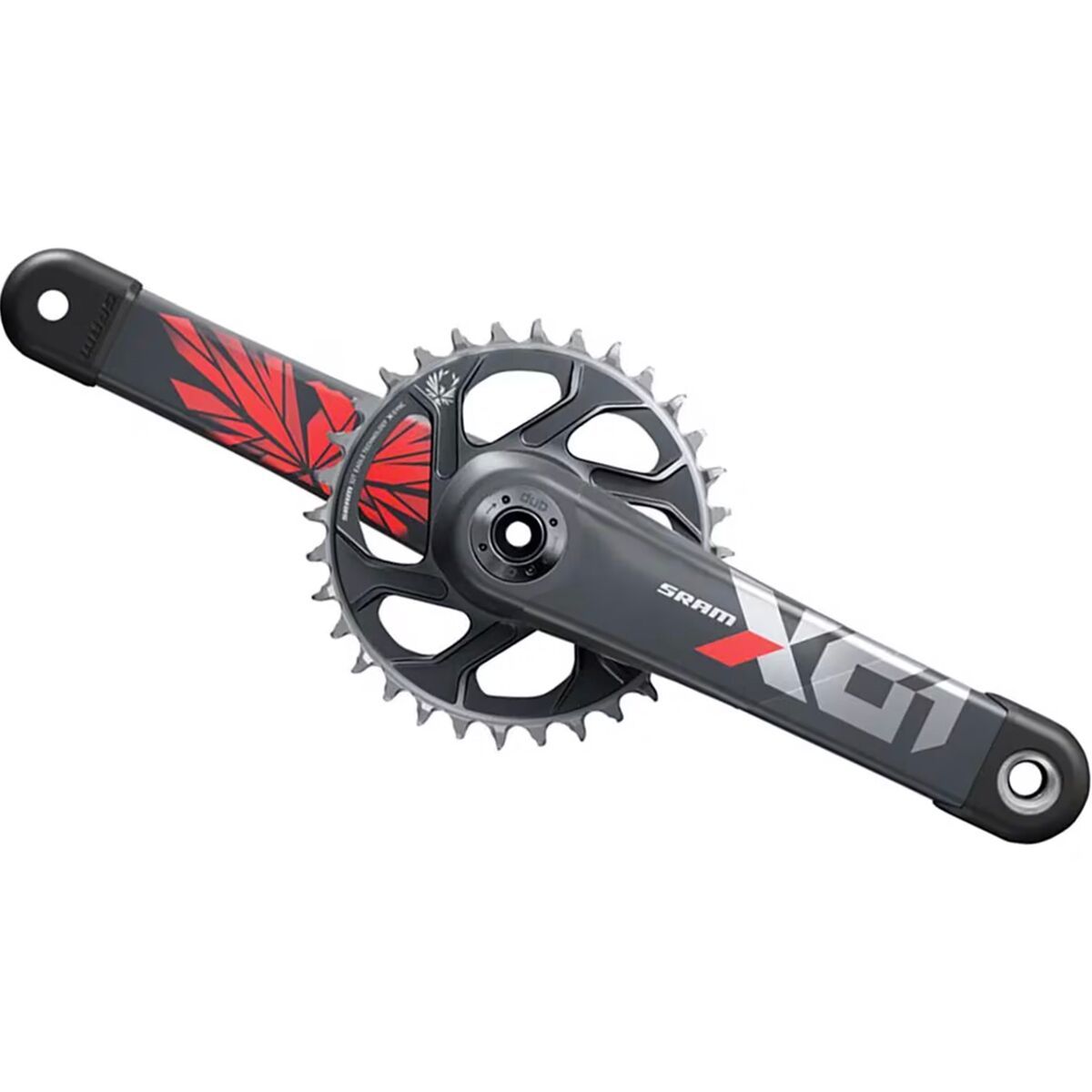 SRAM X01 Eagle DUB Crankset - Boost Lunar Polar, 175mm, 32t
