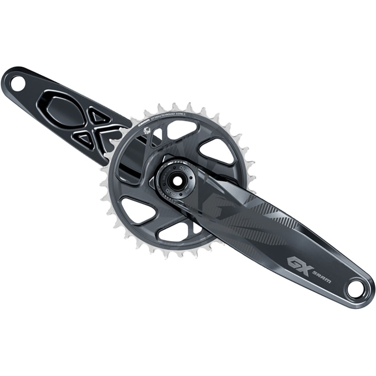 SRAM GX Eagle DUB Crankset - Boost Lunar Grey, 175mm/32t