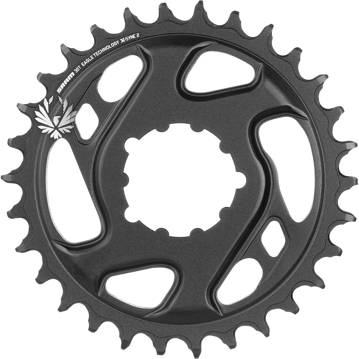 SRAM X-Sync 2 Eagle Cold Forged Direct Mount Chainring Black, 30T/6mm Offset