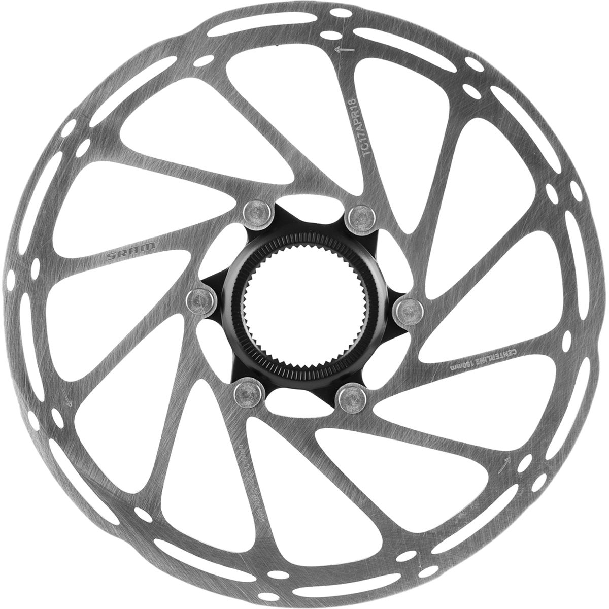 SRAM Centerline Rounded Rotor - Centerlock Silver, 180mm