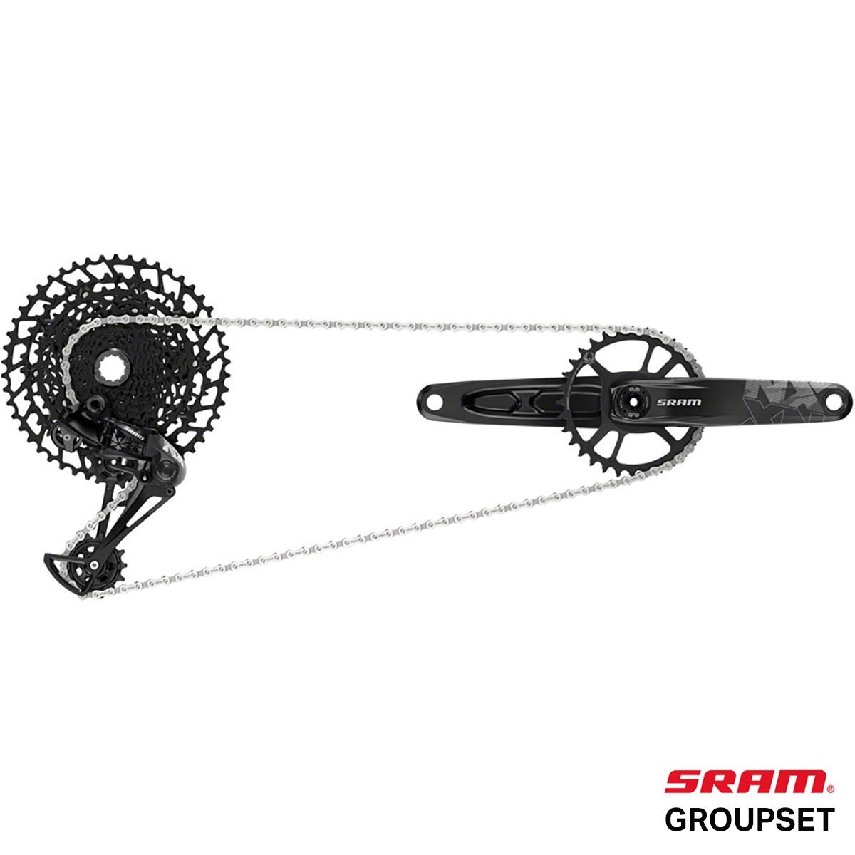 SRAM NX Eagle DUB Groupset - Boost Black, 170mm/32T