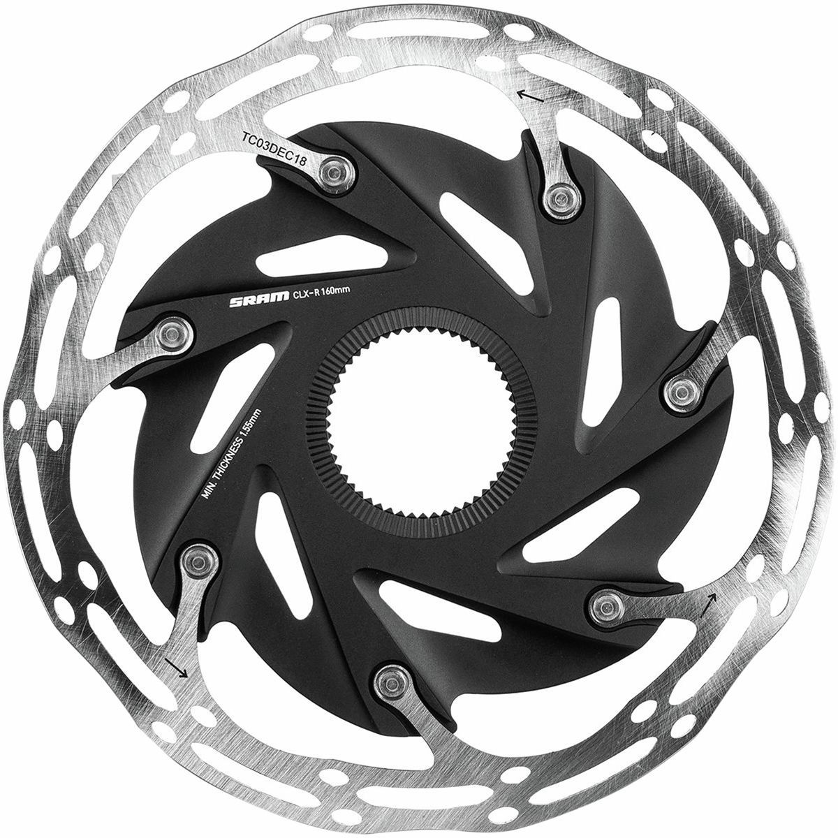 SRAM Centerline XR Rotor - Centerlock Black/Silver, 140mm