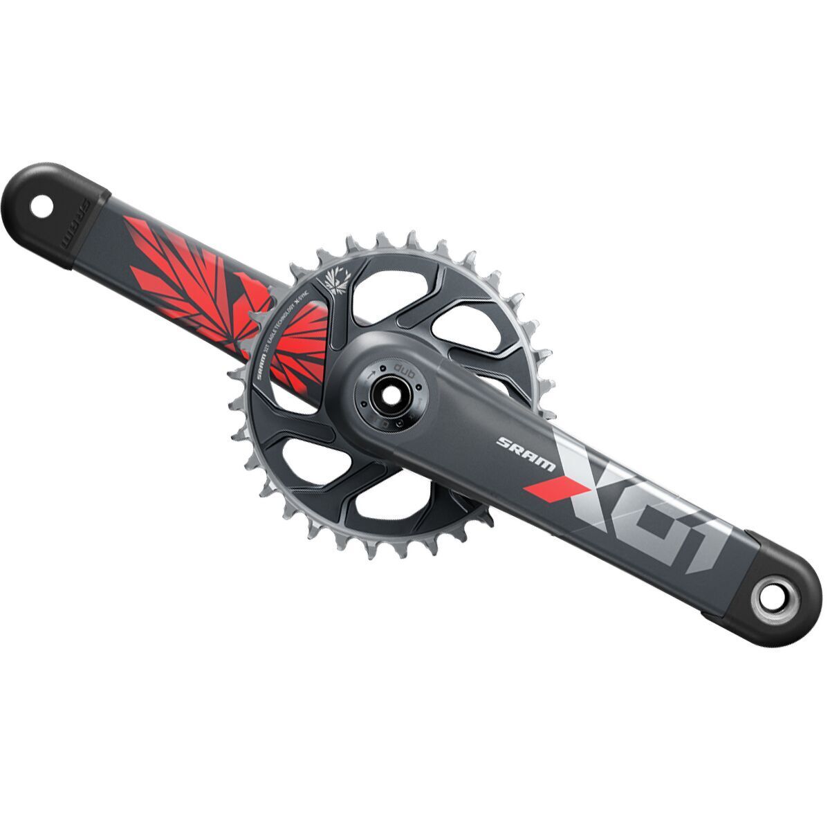 SRAM X01 Eagle DUB Crankset - SuperBoost 157 Lunar Oxy, 165mm, 32t
