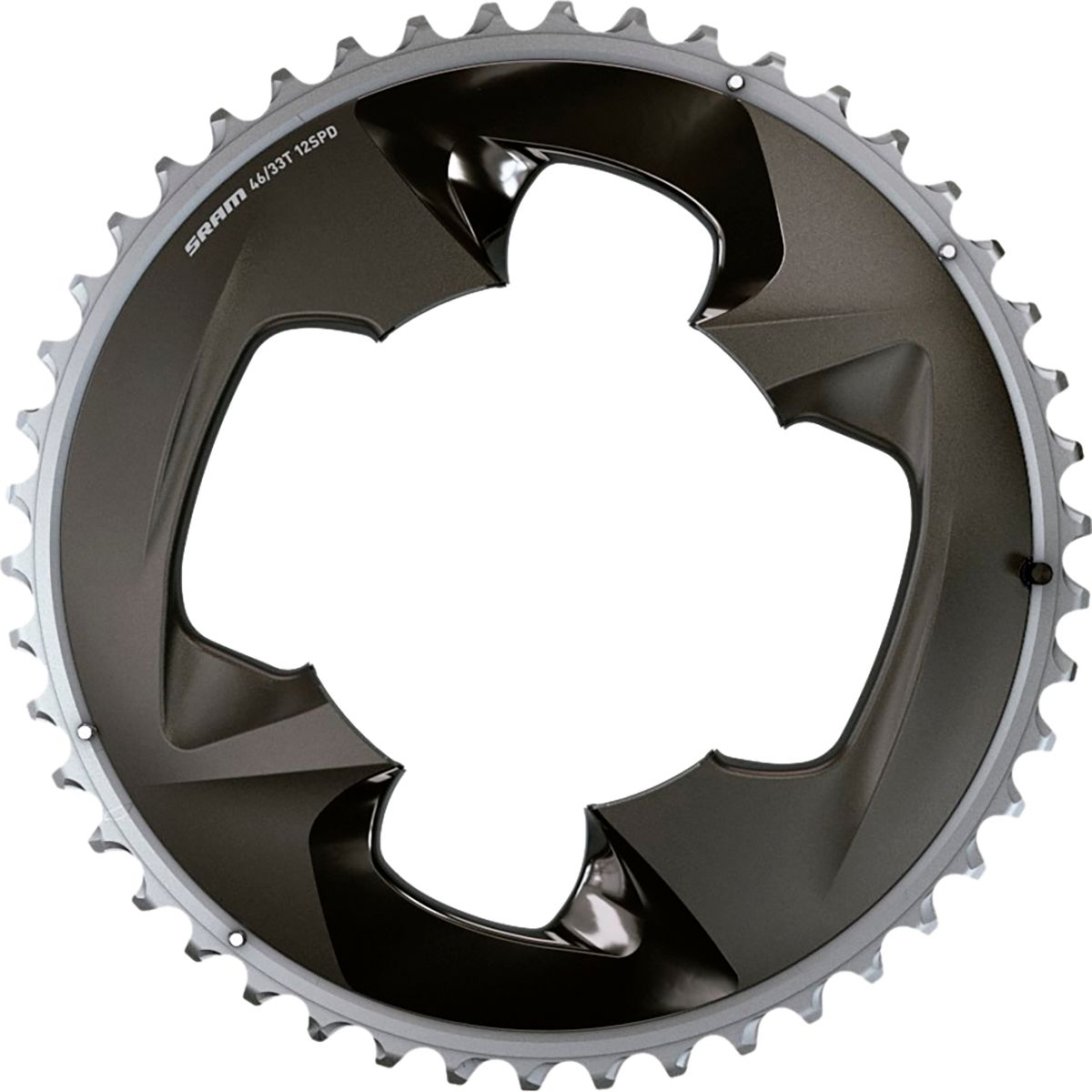 Sram | Force Axs 2X12 107Bcd Chainring | Polar Grey | 46T, 12 Spd, 107Bcd, Use With 33T | Aluminum