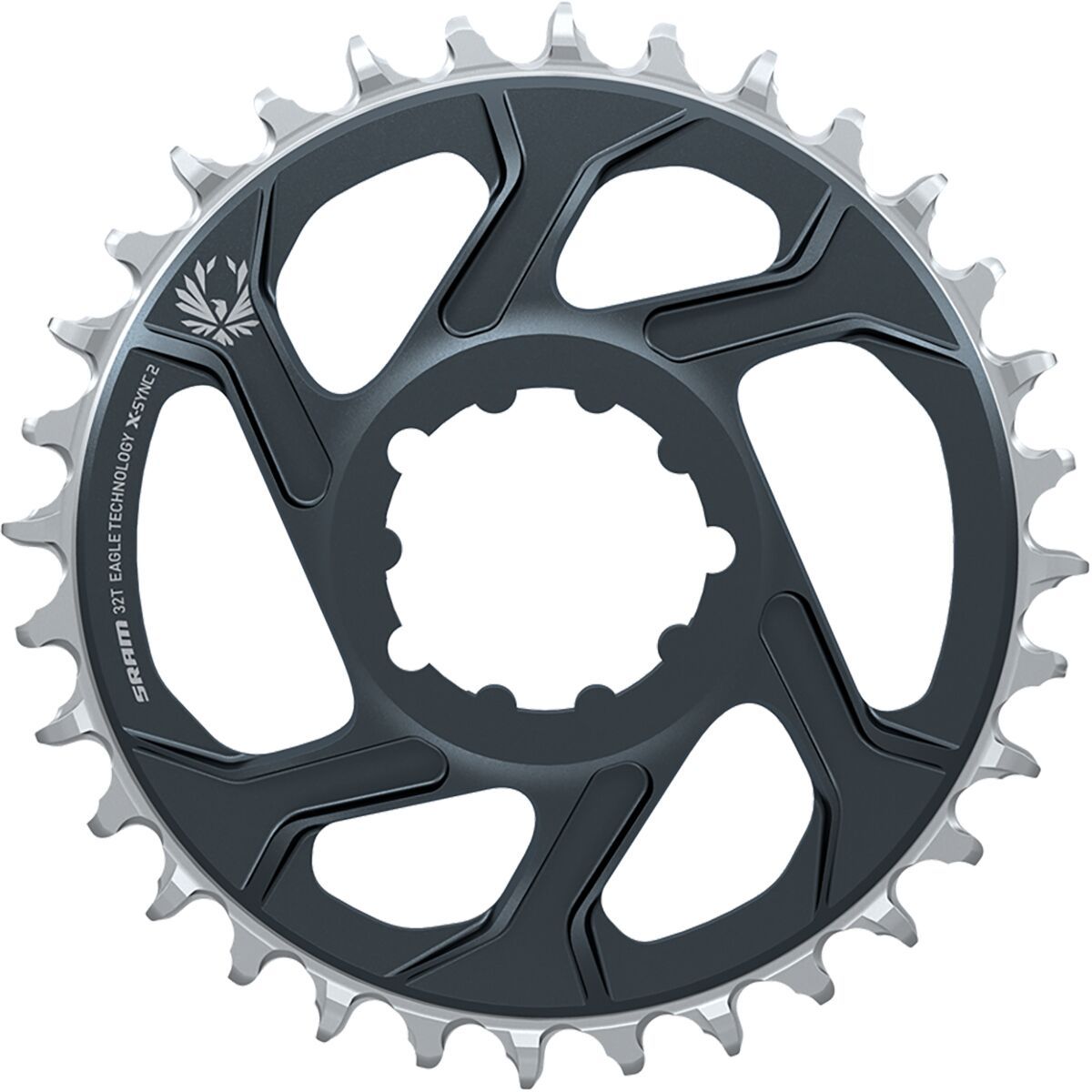 SRAM SRAM X-Sync 2 Eagle 12-Speed Direct Mount Chainring Lunar, Polar Grey, 32T/6mm Offset
