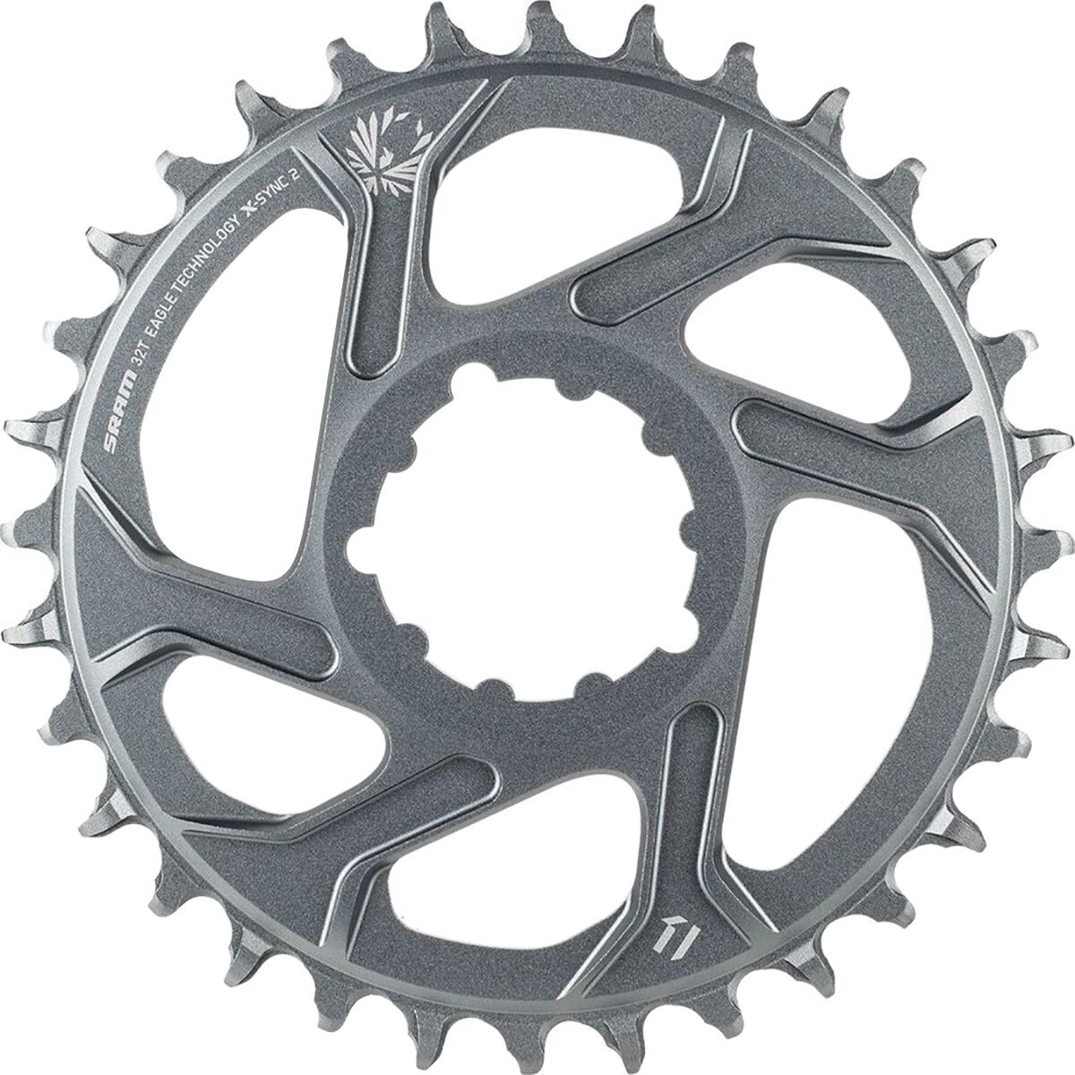 SRAM X-Sync 2 Eagle 12-Speed Direct Mount Chainring Polar Grey, 32T/6mm Offset
