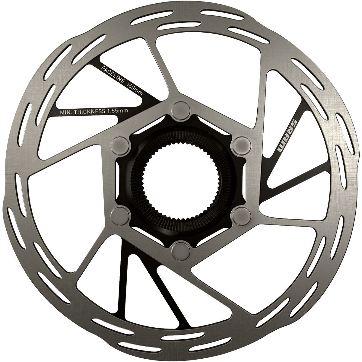 Sram SRAM Paceline Rounded Rotor - Centerlock Silver, 160mm