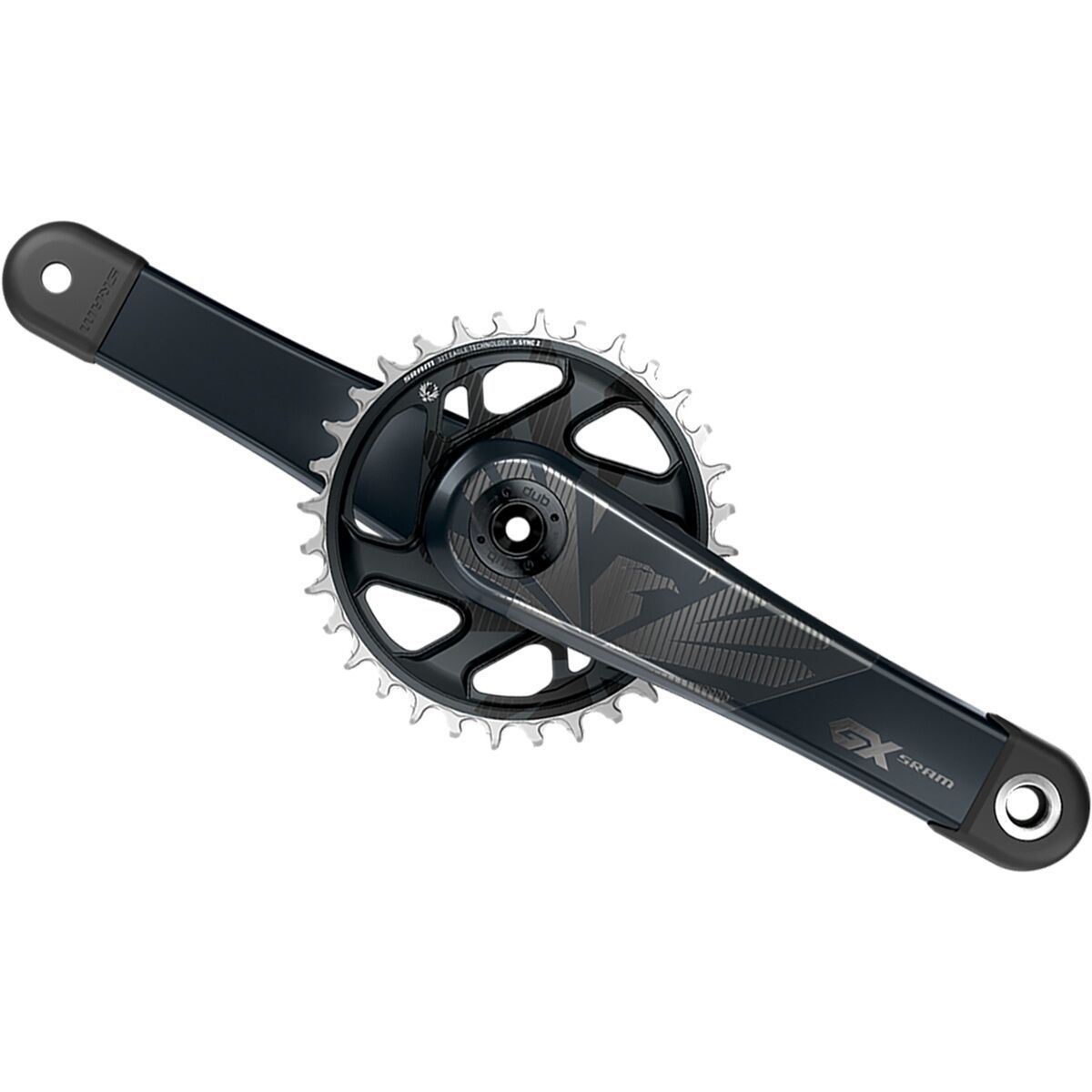 Sram SRAM GX Eagle DUB Carbon Crankset - Boost Lunar Grey, 175mmx32T
