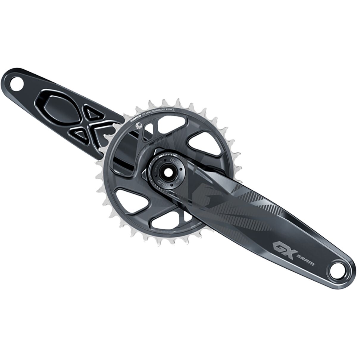 Sram SRAM GX Eagle DUB Crankset - MTB Wide Lunar, 55mm Chainline, 170mm