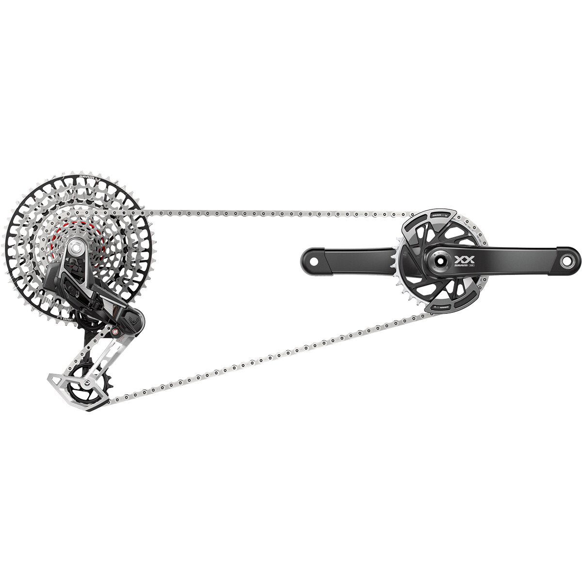 SRAM XX Eagle AXS Transmission DUB Groupset Black, USB-C, 170mm, 32t