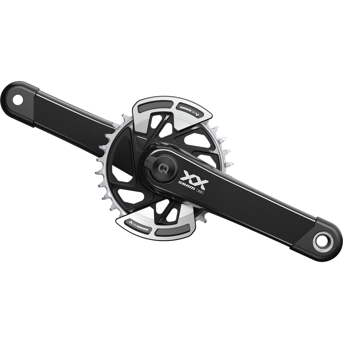 SRAM XX Eagle AXS Transmission Powermeter Crankset - Boost Black 2 Guards, 175mm, 32t