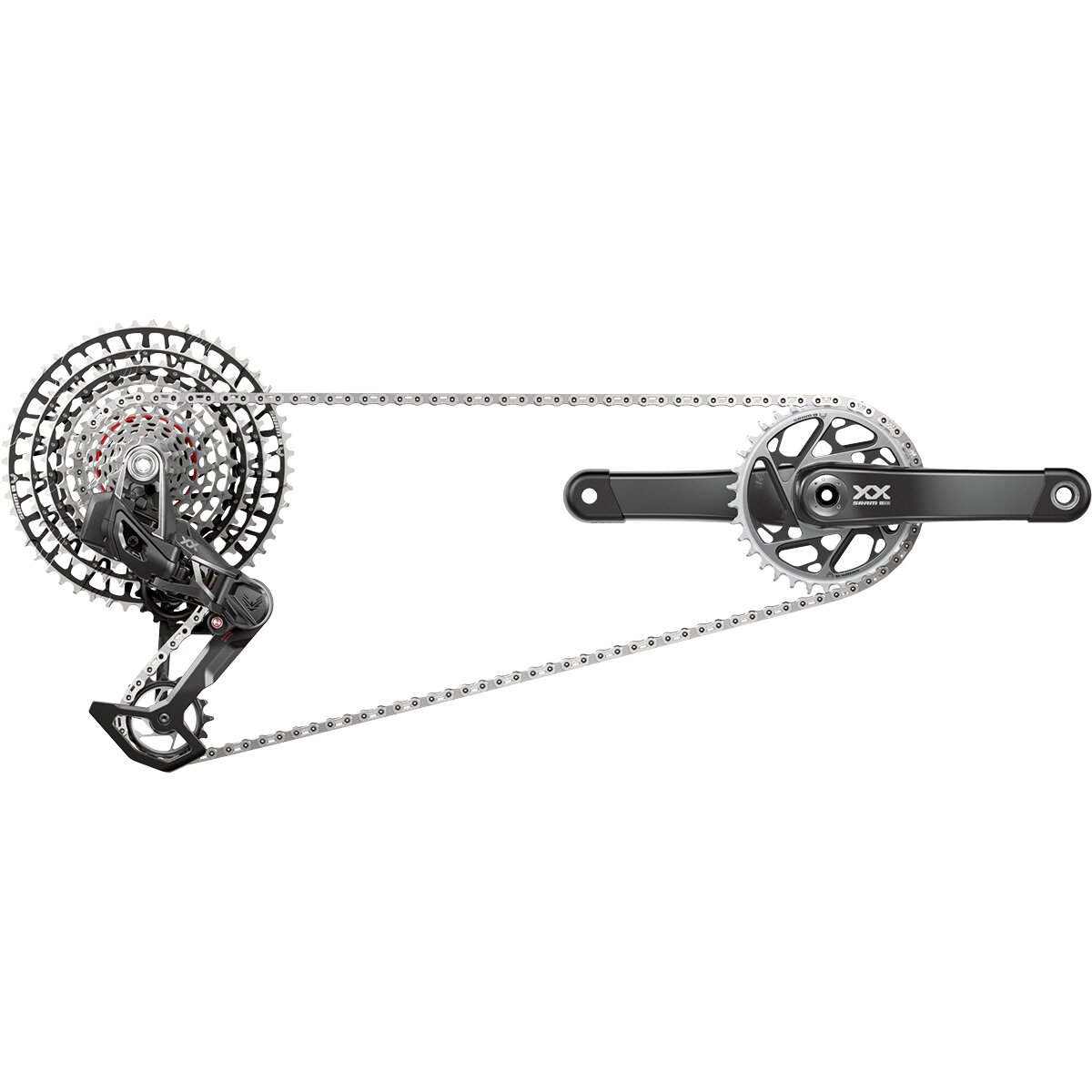SRAM XX SL Eagle AXS Transmission DUB Groupset Black, USB-C, 165mm, 34t
