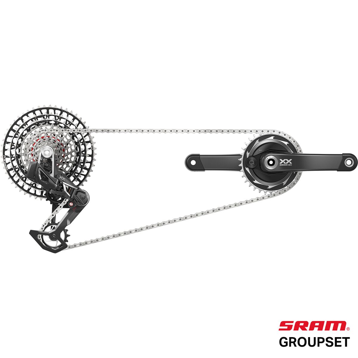 SRAM XX SL Eagle AXS Transmission Powermeter DUB Groupset Black, 175mm, 34t