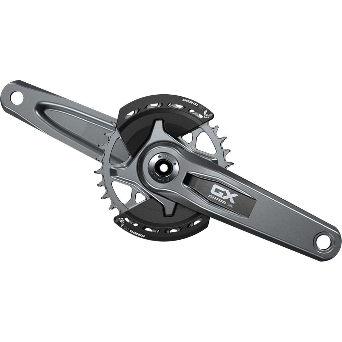 SRAM GX Eagle Transmission DUB Crankset - Boost Dark Polar Grey, 165mm, 32t, 2 Guards