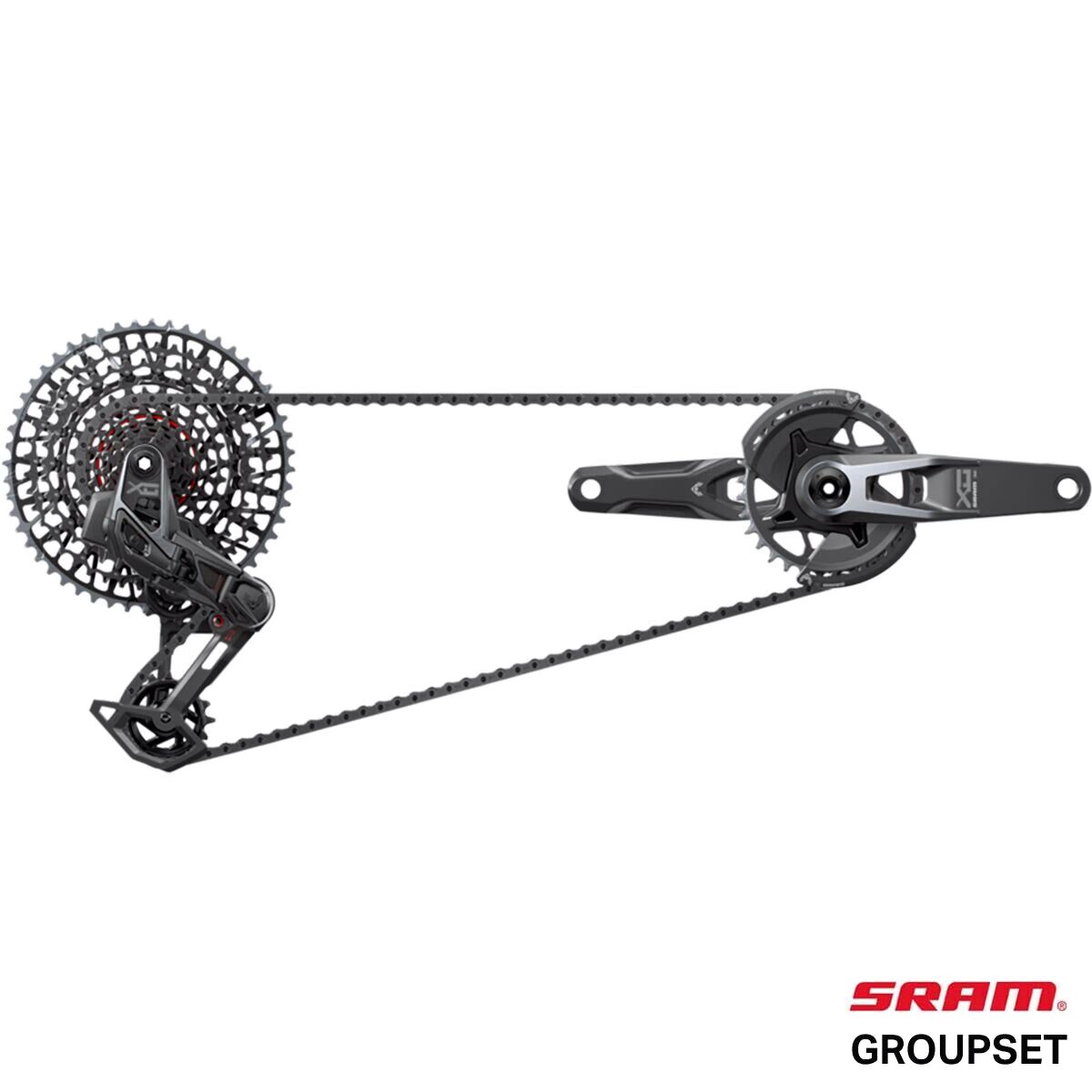 Sram SRAM X0 Eagle AXS Transmission DUB Groupset Black, 170mm, 32t