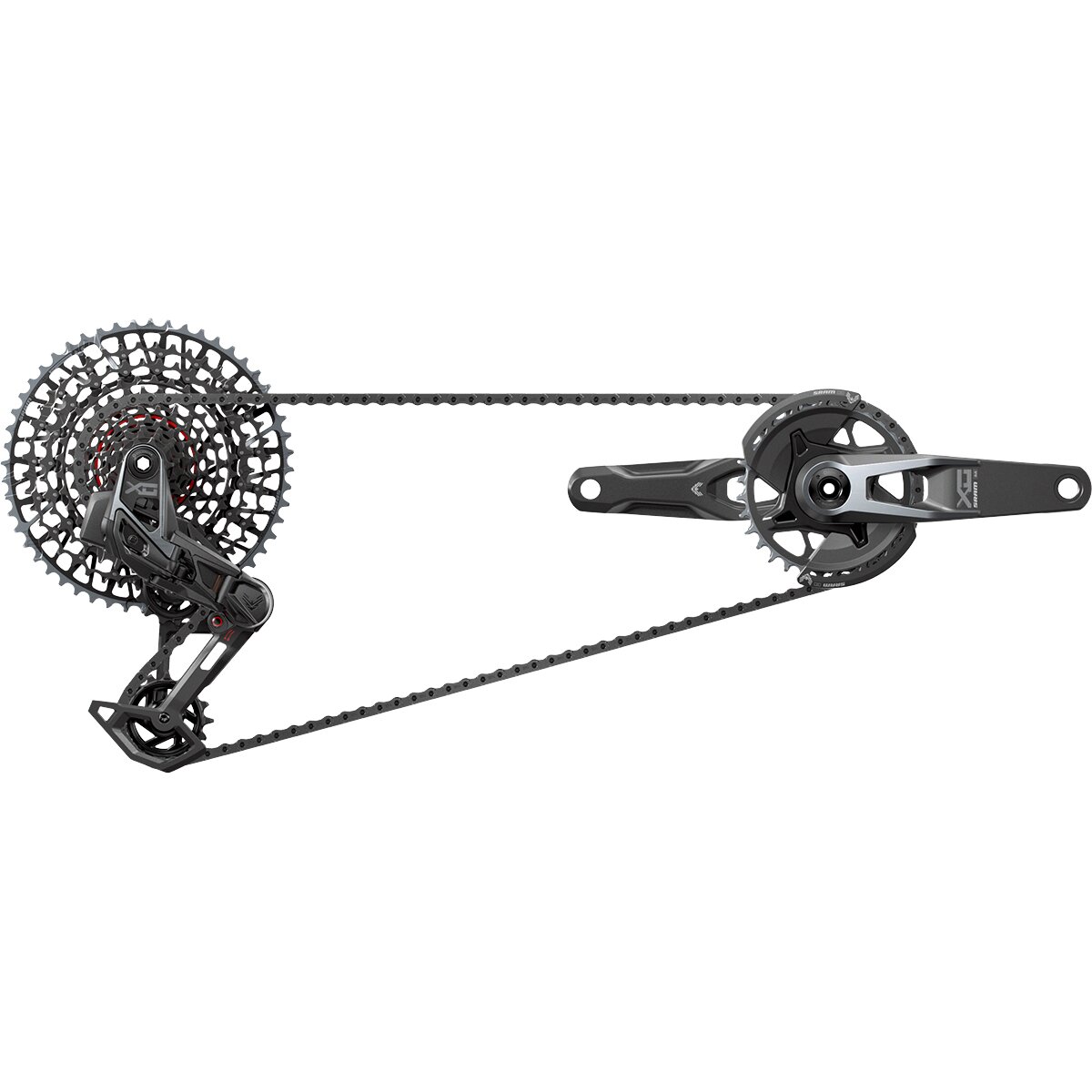 SRAM X0 Eagle AXS Transmission DUB Groupset Black, USB-C, 165mm, 32t