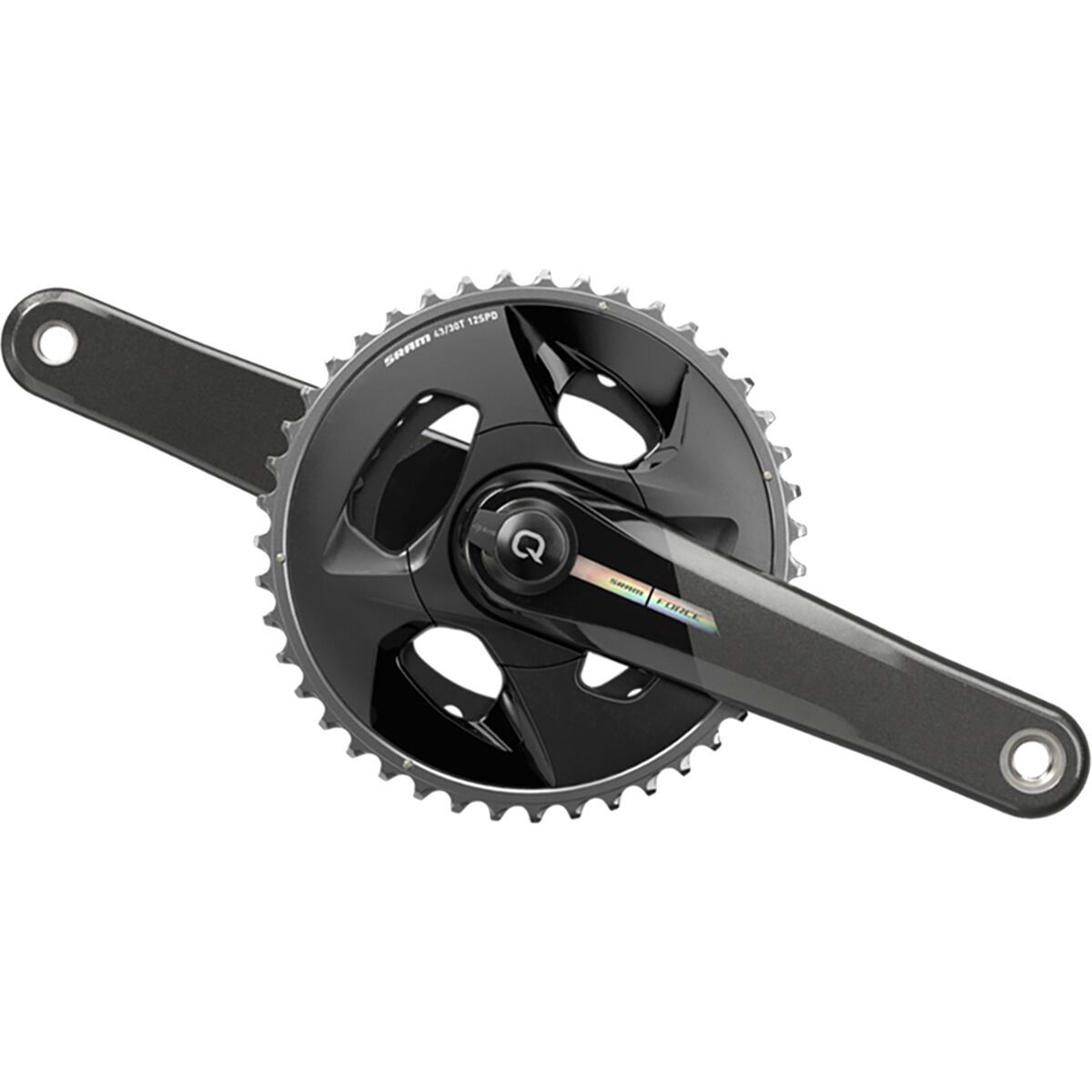 SRAM Force D2 AXS 2x Single Sided Power Meter Crankset Iridescent, 175mm, 43/30T, Wide