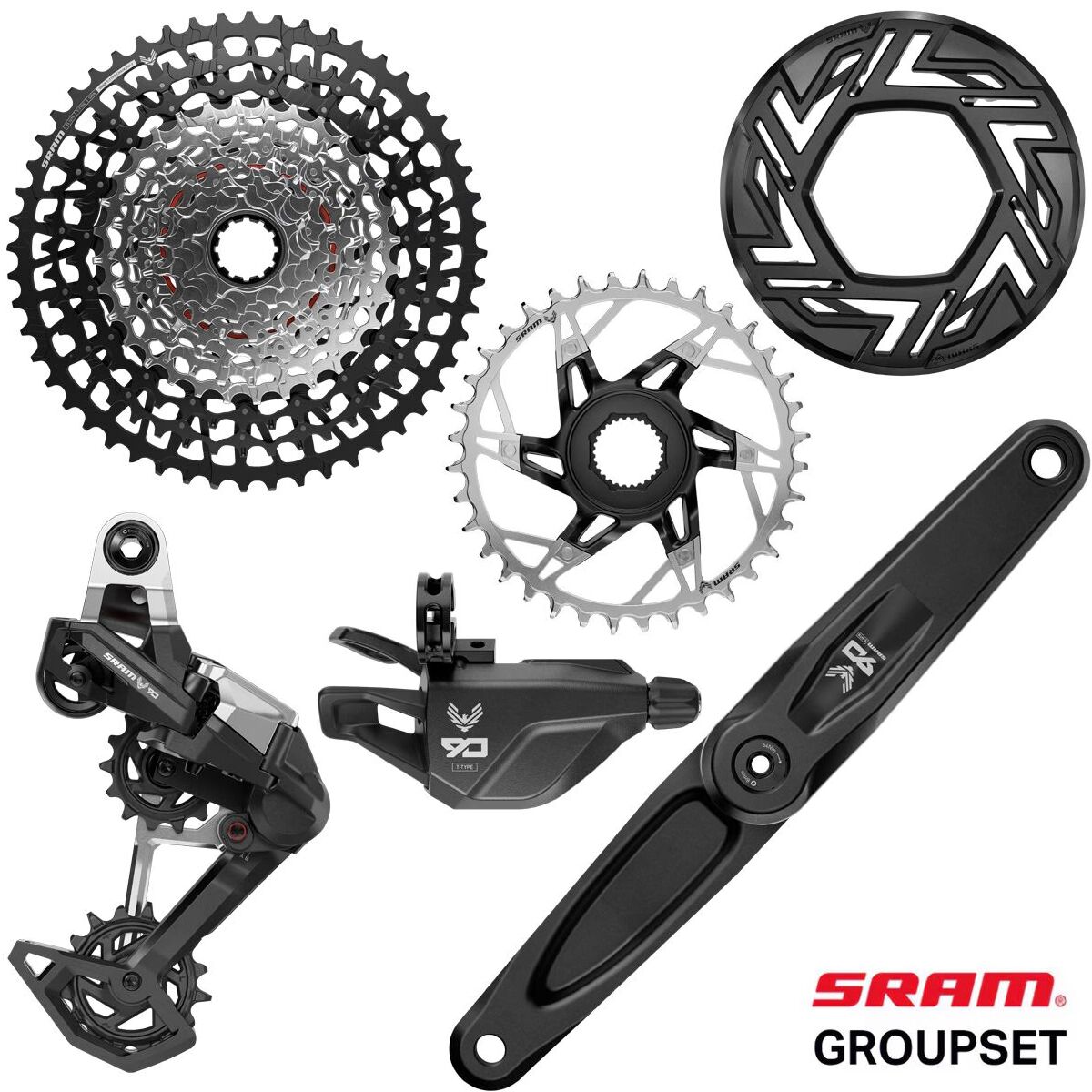 SRAM Eagle 90 T-Type DUB EMTB Groupset BOSCH, 165mm, 36t