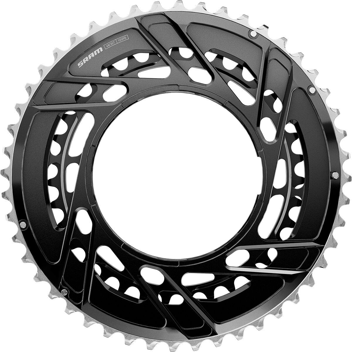 SRAM Force E1 Thread Mount 2x Chainring for Powermeter Black, 46,33t