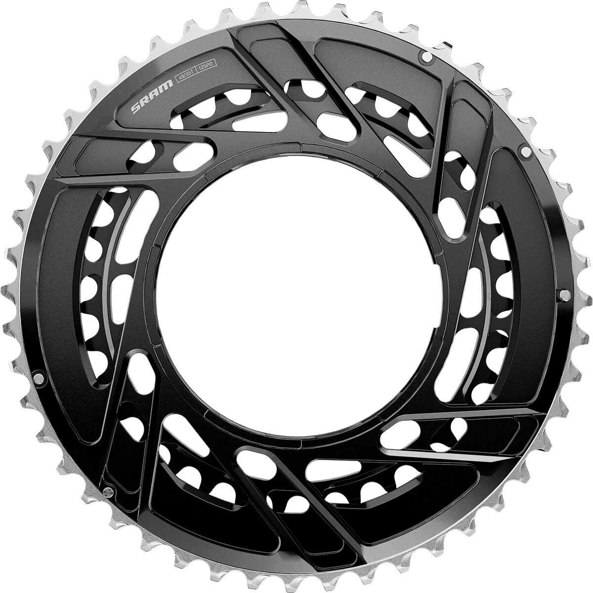 SRAM Force E1 Thread Mount 2x Chainring for Powermeter Black, 46,33t