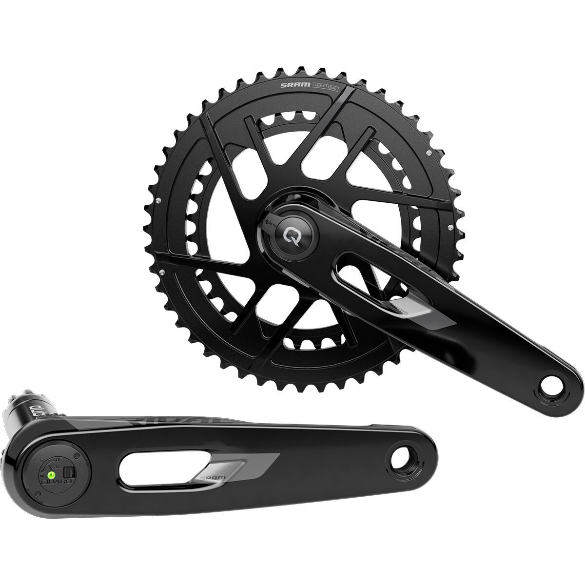 Sram SRAM Rival E1 DUB AXS 2x Power meter Crankset Black, 170mm, 46,33t