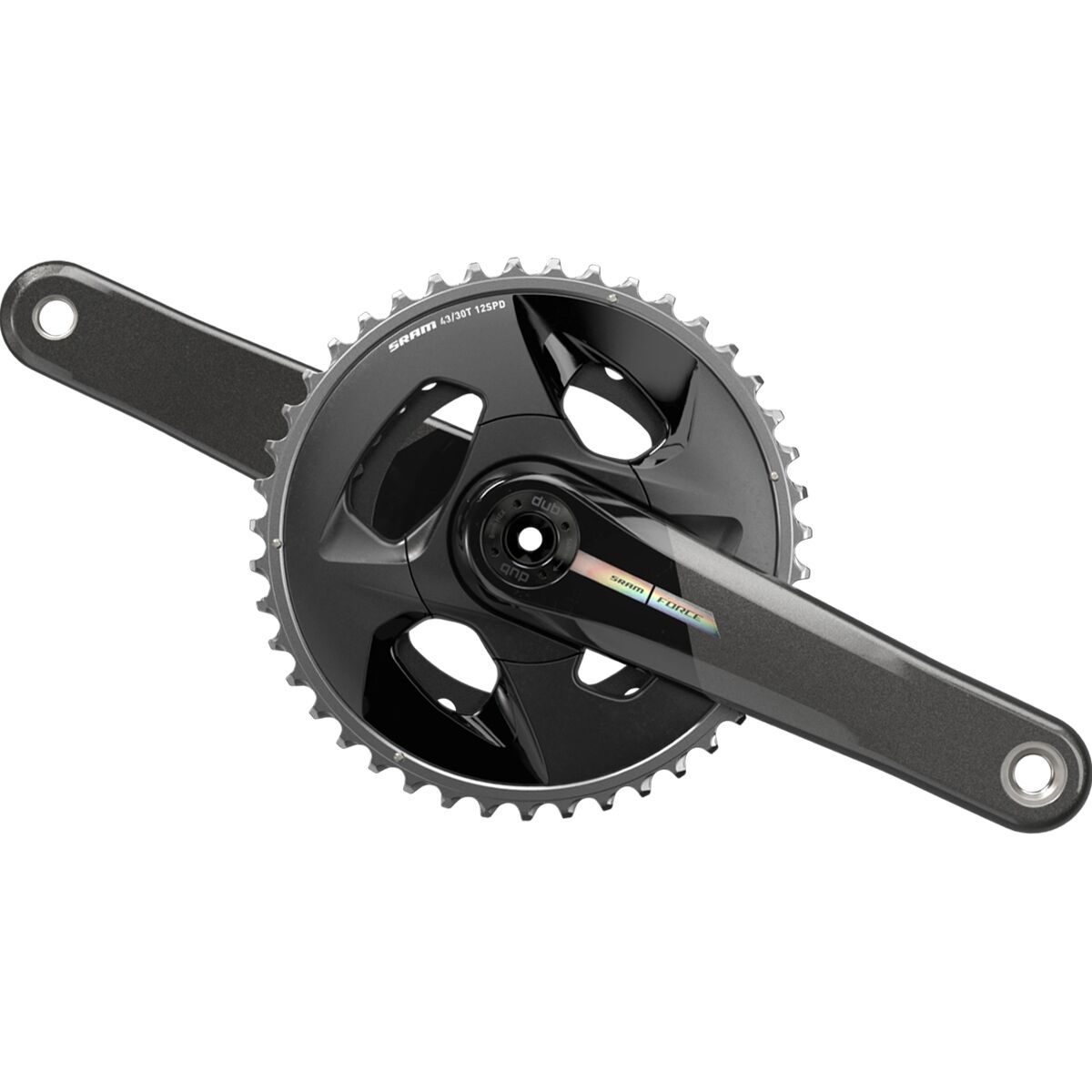 SRAM Force D2 DUB 12-Speed Crankset - Wide Iridescent, 175mm, 43/30T, Wide