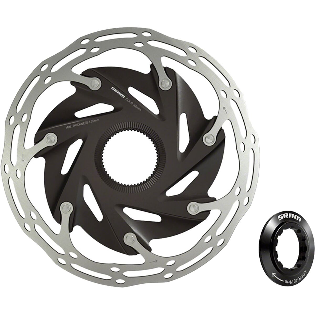 Sram SRAM Centerline XR Rotor - Centerlock Silver, 160mm