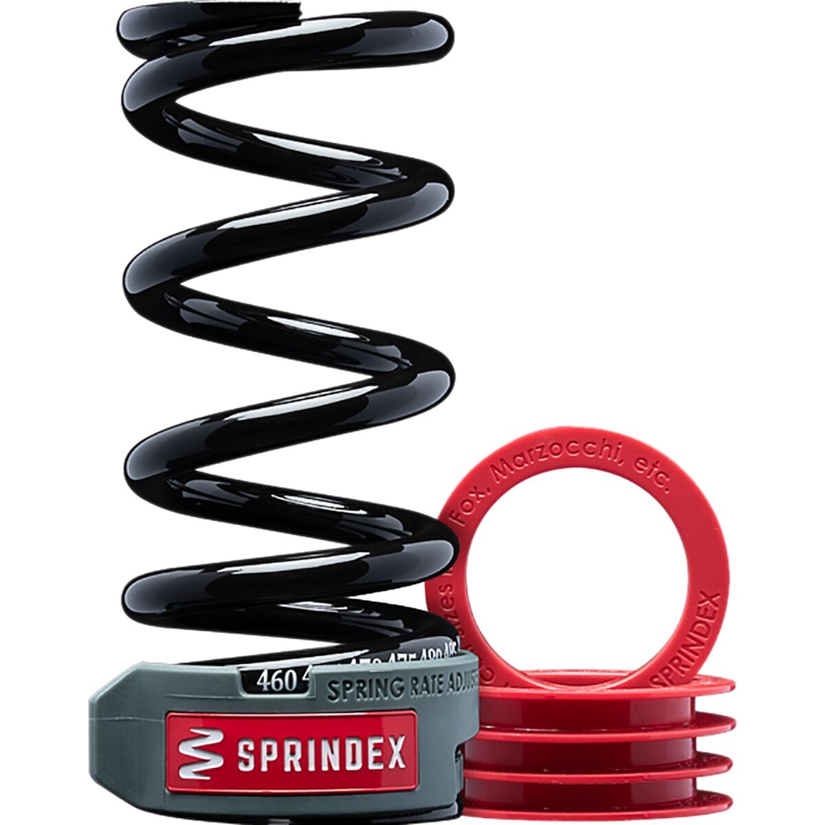 Sprindex Trail Rear Shock Spring Black, 490-560lbs, 55mm