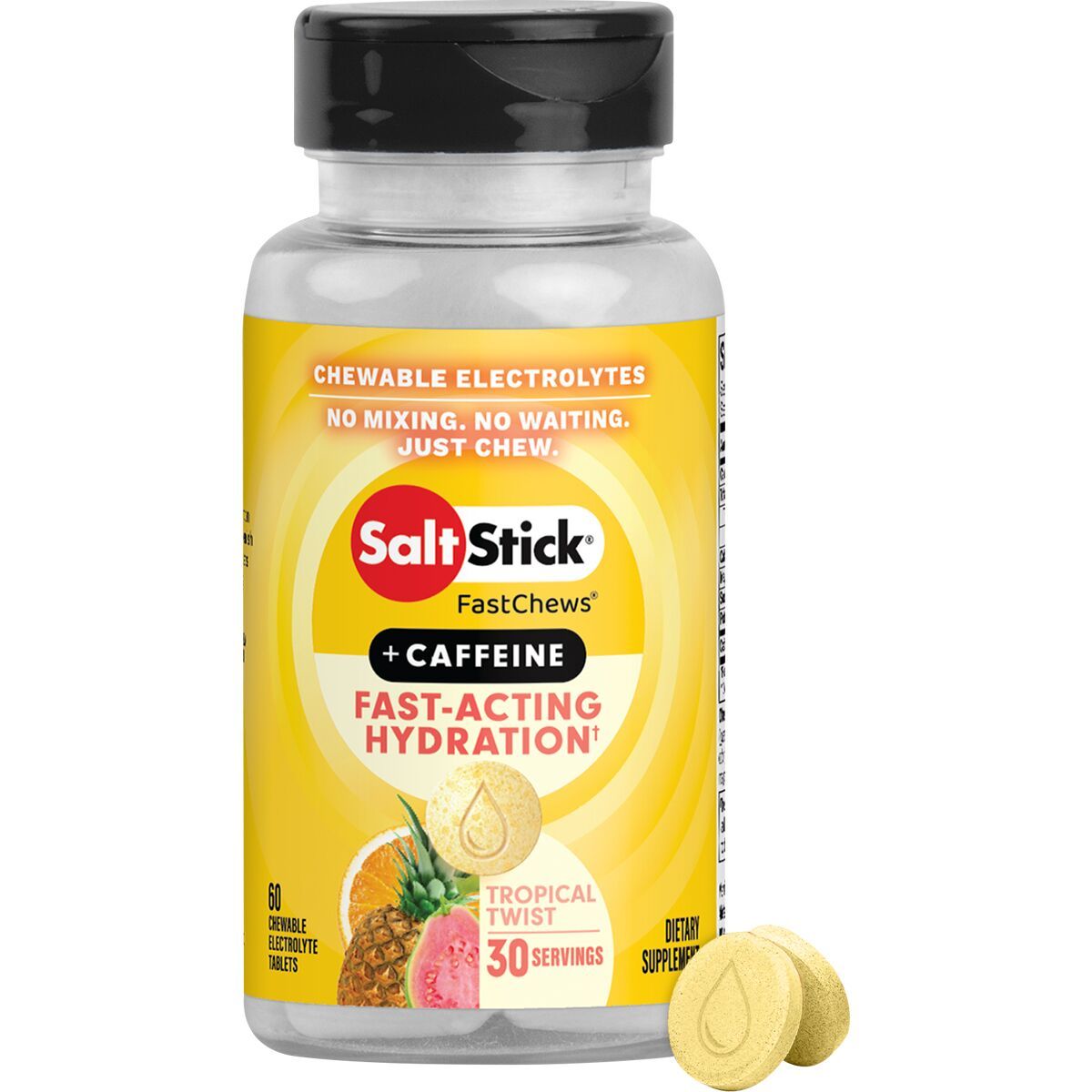 Saltstick SaltStick FastChews with Caffeine - 60 Count Bottle Tropical Twist, One Size