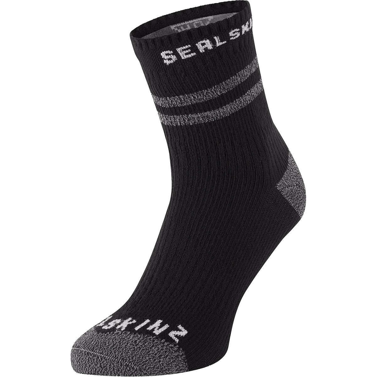 SealSkinz Mautby WP Warm Weather Ankle Length Sock + Hydrostop Black, XL - Men's