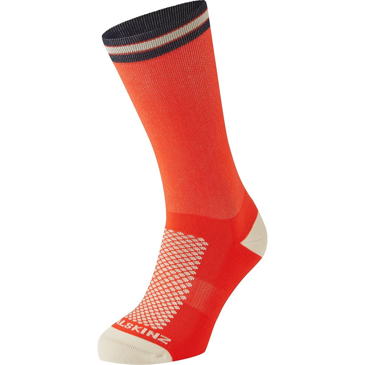 SealSkinz Caister Single Layer Mid Length Cycling Sock Orange, S - Men's