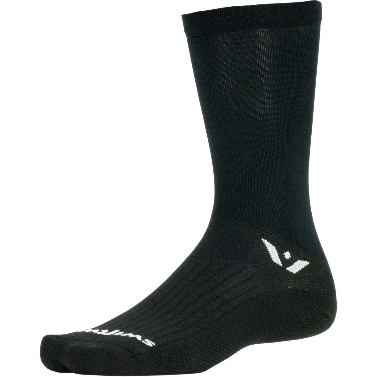 Swiftwick Aspire Crew Sock Black, L - Men's
