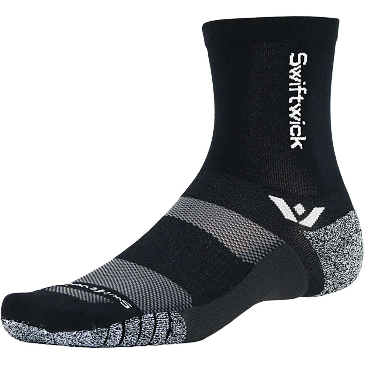 Swiftwick Flite XT Mid-Crew Sock Black/Black, L