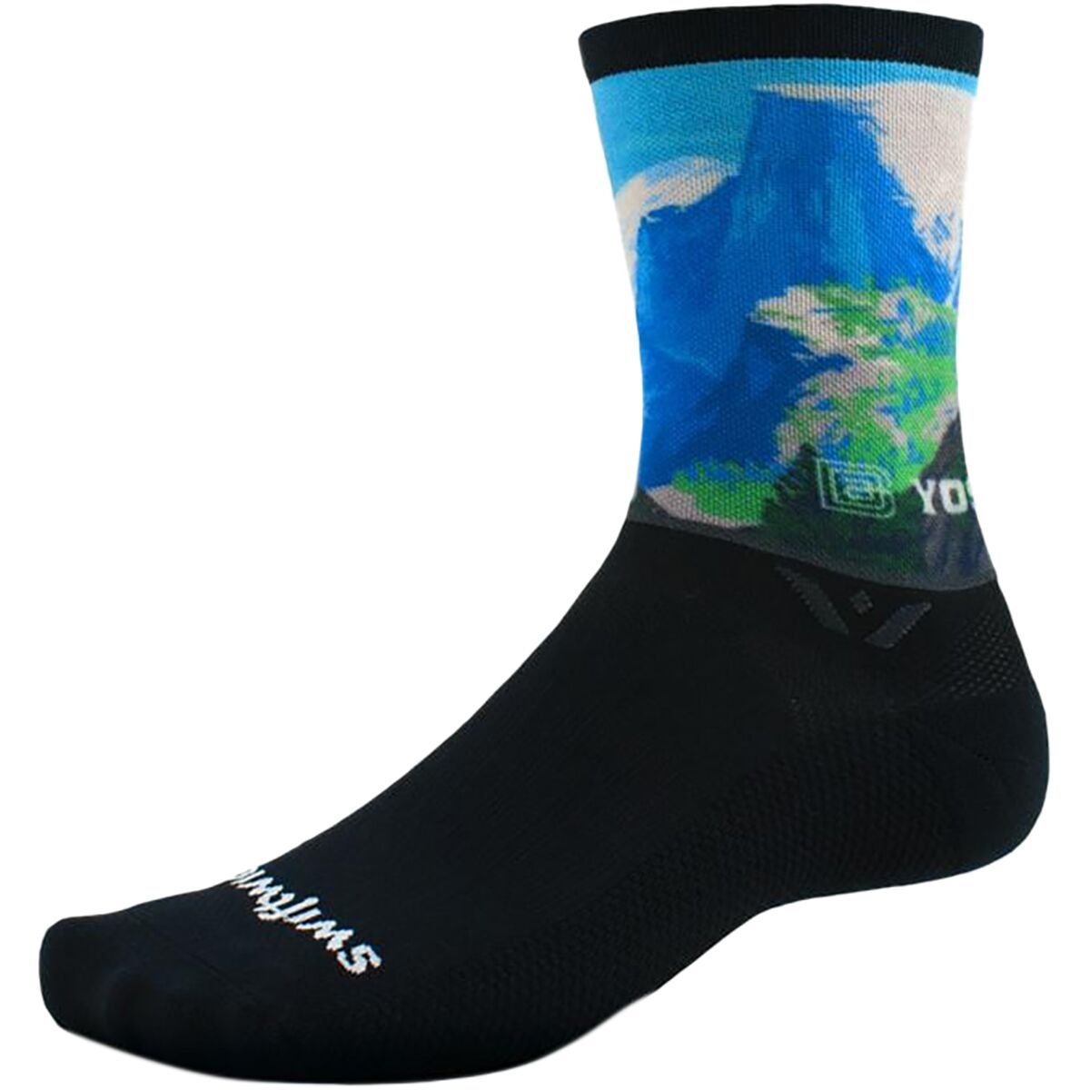 Swiftwick Swiftwick Vision Crew Impression National Park Sock Yosemite Half Dome, S - Men's