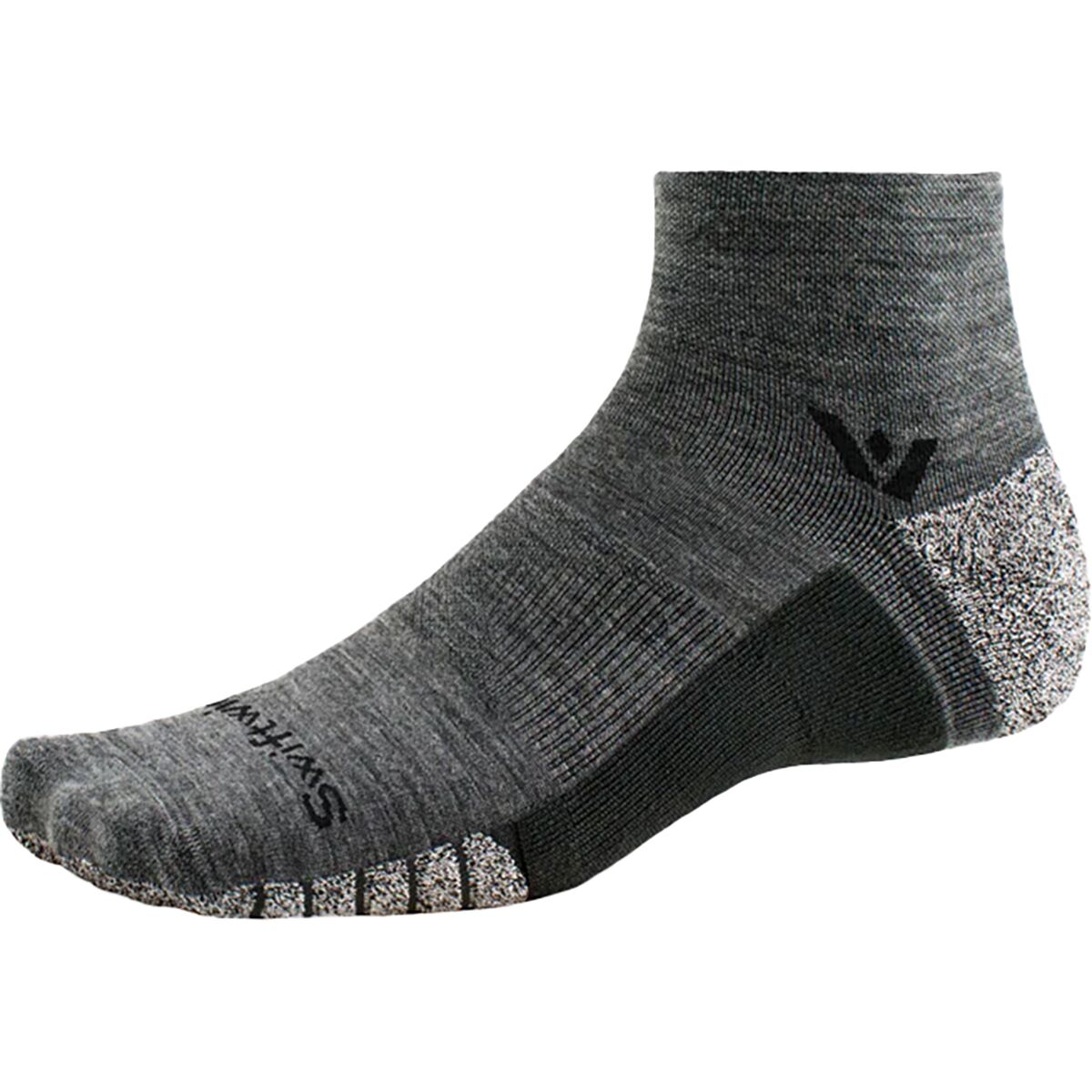 Swiftwick Flite XT Trail Quarter Crew Sock Heather, L - Men's