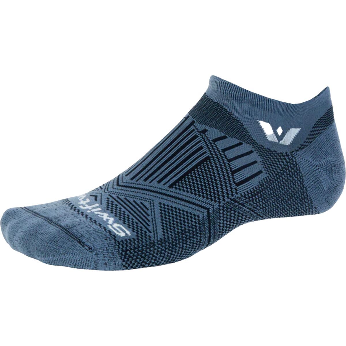 Swiftwick Swiftwick Aspire No Show Tab Sock Geo Sterling Gray, S - Men's