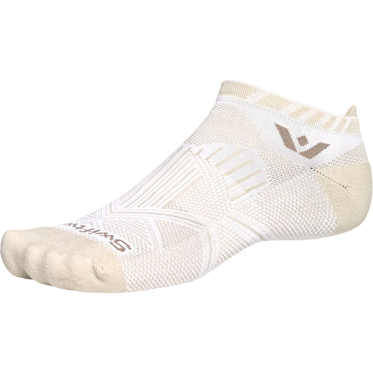 Swiftwick Aspire No Show Tab Sock Oatmeal Tan, M - Men's