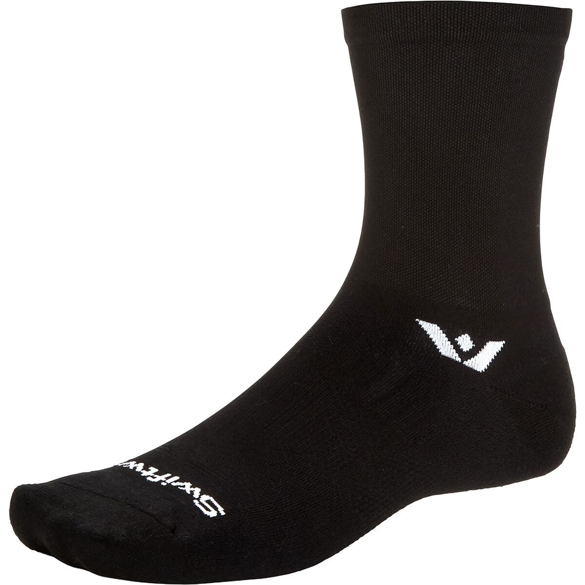 Swiftwick Aspire Mid-Crew Sock Circuit Black, XL - Men's
